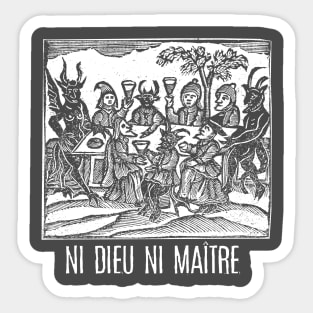 No gods, no masters Sticker